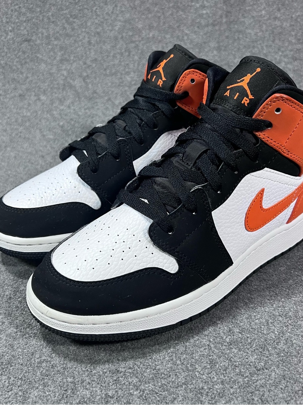 Nike Air Jordan 1 Mid GS ‘Shattered Backboard’ Black/Starfish Size 6Y Womens 7.5